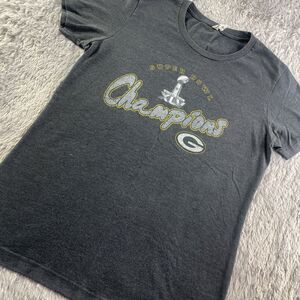 Green Bay Packers Shirt Womens Large Gray NFL Super Bowl XLV Champions Football